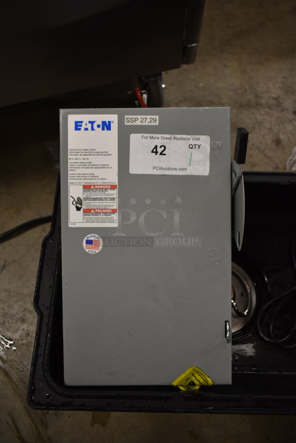 ALL ONE MONEY! Lot of Eaton Gray Metal Power Box and Sunnex Food Warmer. - Image 3 of 9