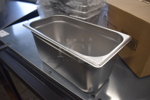 12 BRAND NEW IN BOX! Winco SPJH-306 Stainless Steel 1/3 Size Drop In Bins. 1/3x6. 12 Times Your Bid! - Image 2 of 5