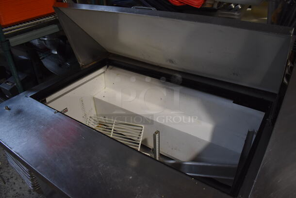 2014 True TSSU-72-30M-B-ST Stainless Steel Commercial Sandwich Salad Prep Table Bain Marie Mega Top on Commercial Casters. 115 Volts, 1 Phase. 72x34x45. Tested and Working! - Image 7 of 9