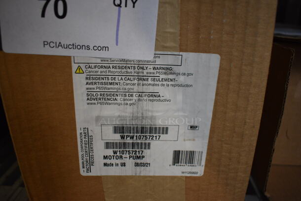 Whirlpool Model WPW10757217 Metal Circulation Pump.  - Image 5 of 5