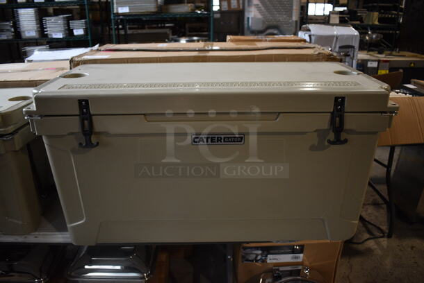 BRAND NEW IN BOX! Cater Gator 215CG100TAN Tan Poly Insulated 45 Quart Rotomolded Portable Cooler. 39x18x20