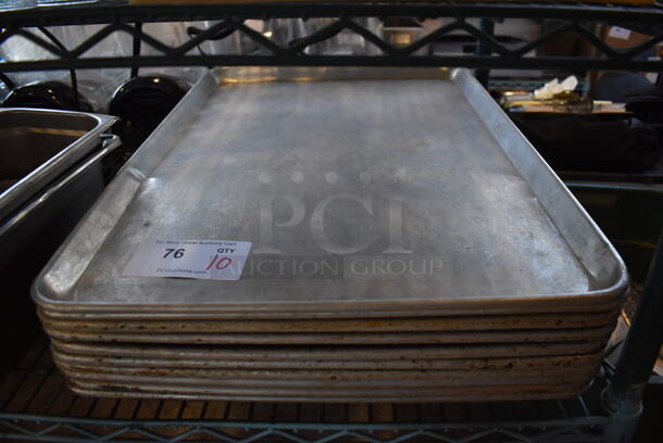 10 Metal Full Size Baking Pans. 18x26x1. 10 Times Your Bid! - Image 1 of 3