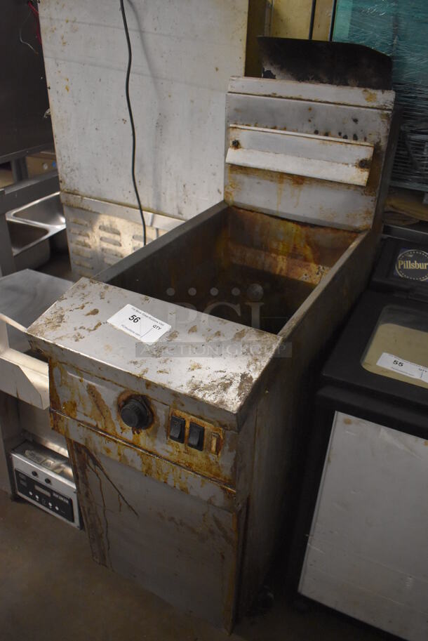 Stainless Steel Commercial Floor Style Deep Fat Fryer on Commercial Casters. 208 Volts, 1 Phase. 16x32x52 - Image 3 of 6
