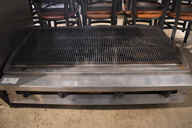 Thermatek Stainless Steel Commercial Countertop Natural Gas Powered Charbroiler Grill. 48x31x15