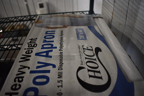 ALL ONE MONEY! Lot of 2 Boxes of Choice Heavy Weight Poly Aprons - Image 3 of 3