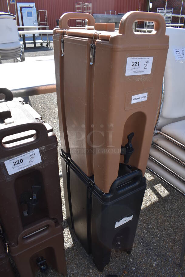 2 Cambro 500LCD Poly Insulated Beverage Holder Dispensers; Tan and Black. 9x16.5x24. 2 Times Your Bid! - Image 3 of 11