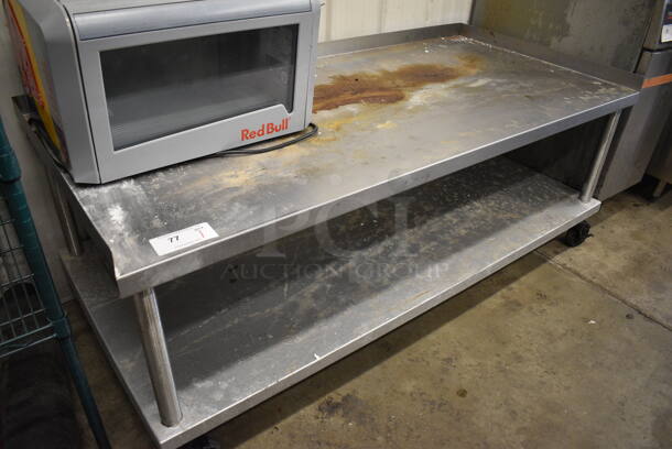Stainless Steel Commercial Equipment Stand w/ Metal Under Shelf on Commercial Casters. 64x30x26 - Image 1 of 5