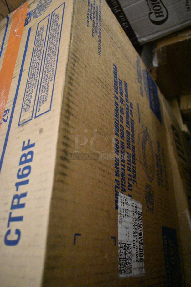 PALLET LOT of 20 BRAND NEW Boxes Including 2 Box 795PTOKFT2 Choice 7 3/4" x 5 1/2" x 2" Kraft Microwavable Folded Paper #2 Take-Out Container - 200/Case, 500CC16 Customizable Plastic Cold Cup, 2 Box 394360M Noble Products Powdered Disposable Vinyl Gloves for Foodservice - 1000/Case, Carlisle 609131 10 oz. 18/8 Mirror Polish Stainless Steel Roll-Top Covered Snack Dish, Choice Black #3 Paper Food Containers, CTR16BF BOWL W/LID 16oz RND 240 SAFESEAL BOWL W/FLAT LID, 346MEDCUP1Z Choice 1 oz. Disposable Polypropylene Graduated Medicine Cup - 5000/Case, Choice Ripple Wall Hot Cups, 966TALLFLDN Choice Kraft Natural Tall-Fold 6" x 13" Dispenser Napkin - 8000/Case, 129MCS28B Choice 28 oz. Black Rectangular Microwavable Heavy Weight Container with Lid 8 3/4" x 6 1/4" x 1 3/4" - 150/Case. 20 Times Your Bid! - Image 3 of 12