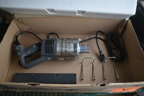 LIKE NEW! Robot Coupe MP 450 Turbo Stainless Steel Commercial Immersion Blender Base. Tested and Working! 