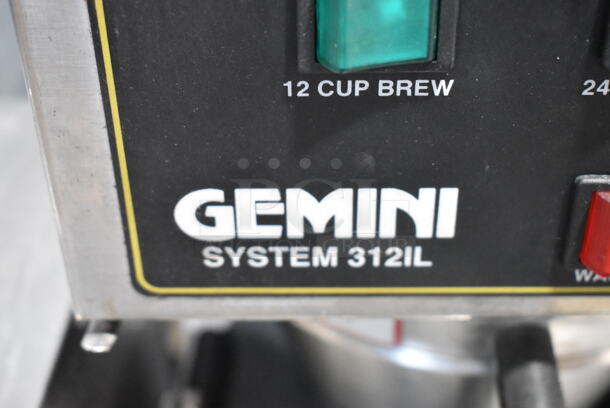 Curtis GEM-312IL-10 Stainless Steel Commercial Double Coffee Machine w/ 2 Server Satellites and 2 Metal Brew Baskets. 220 Volts.  - Image 4 of 7