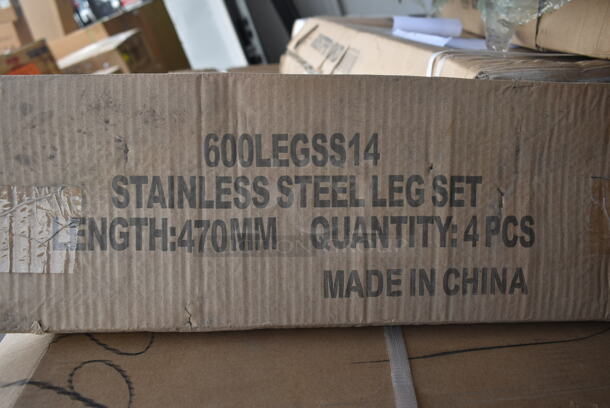 BRAND NEW SCRATCH AND DENT! 4 Regency 600LEGSS14 18 1/2" Stainless Steel Leg for Sinks - Image 3 of 3