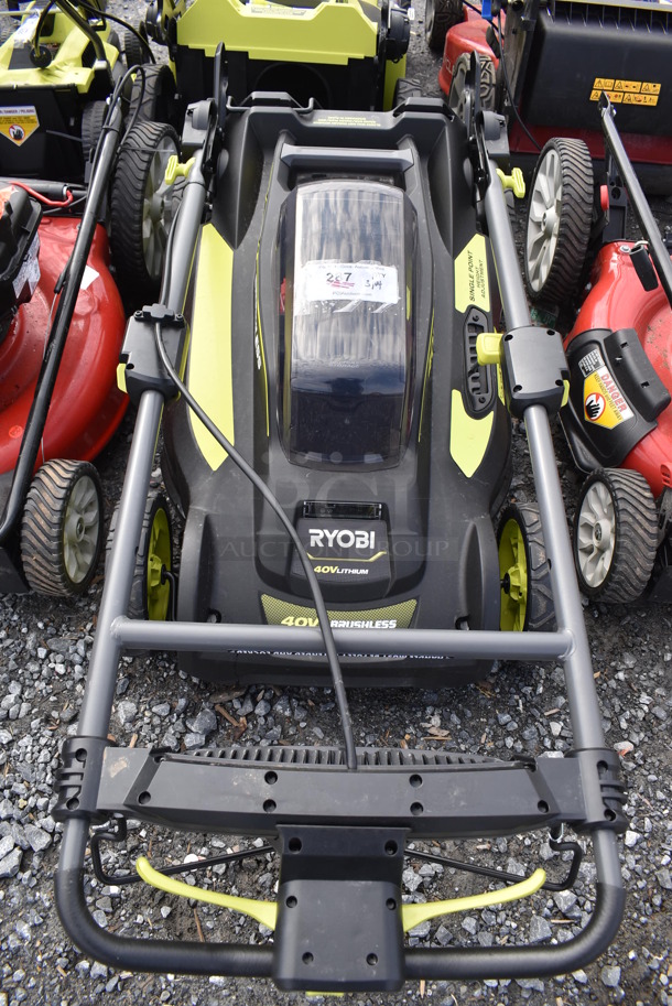 Ryobi RY401012VNM Metal Electric Powered Self Propelled Lawnmower. Does Not Come w/ Battery. 20x38x16