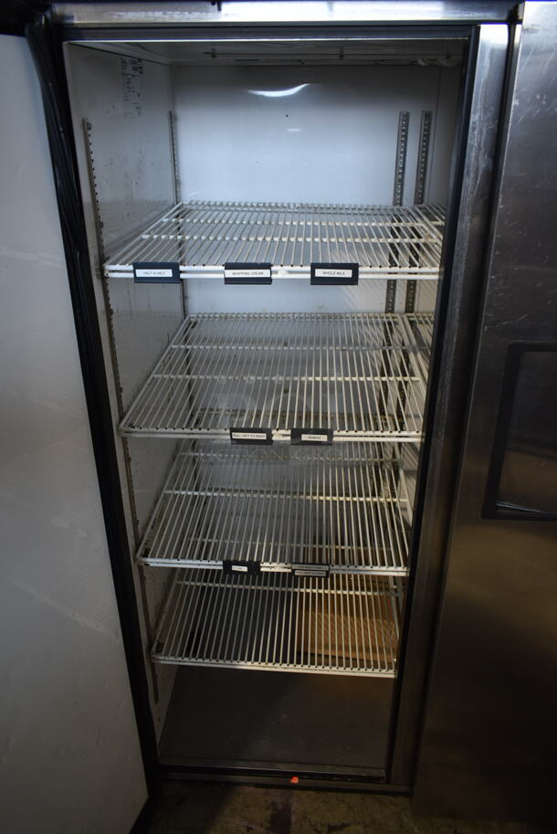 2015 True TG2R-2S ENERGY STAR Stainless Steel Commercial 2 Door Reach In Cooler w/ Poly Coated Racks. 115 Volts, 1 Phase. Tested and Working! - Image 5 of 8