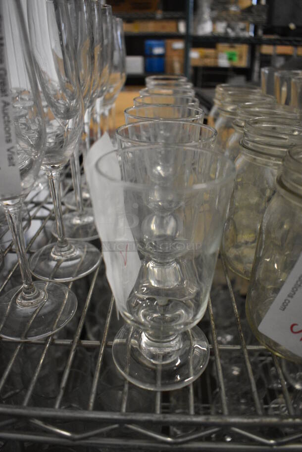 7 Footed Beverage Glasses. 3x3x5. 7 Times Your Bid!