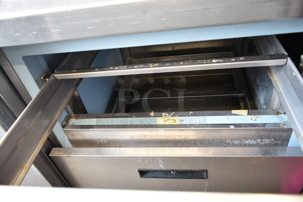 Delfield Stainless Steel Commercial Sandwich Salad Prep Table Bain Marie Mega Top on Commercial Casters. Tested and Working! - Image 8 of 9