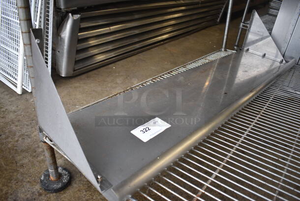 Stainless Steel Shelf w/ Wall Mount Brackets. 48x12x10