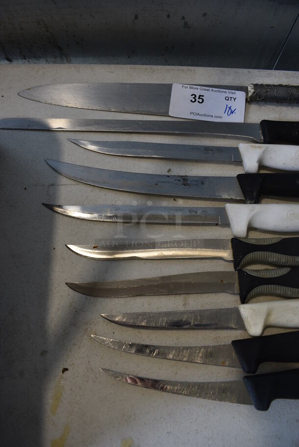 10 Various Stainless Steel Knives. Includes 11". 10 Times Your Bid! - Image 2 of 4