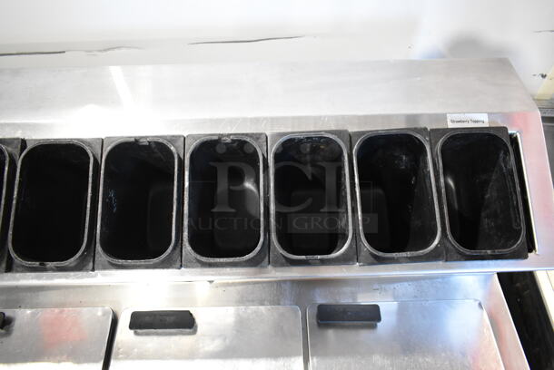 Stainless Steel Commercial Freezer w/ 4 Center Hinge Lids, 15 Rail Drop Ins and Speedwell. Tested and Working! - Image 8 of 10