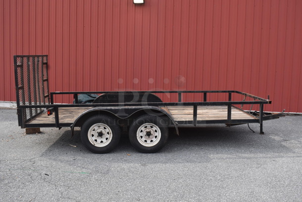 Bye-Rite Trailers Metal Flat Top Open Trailer w/ Rear Lowering Ramp. Does Not Have Title.   - Image 1 of 11