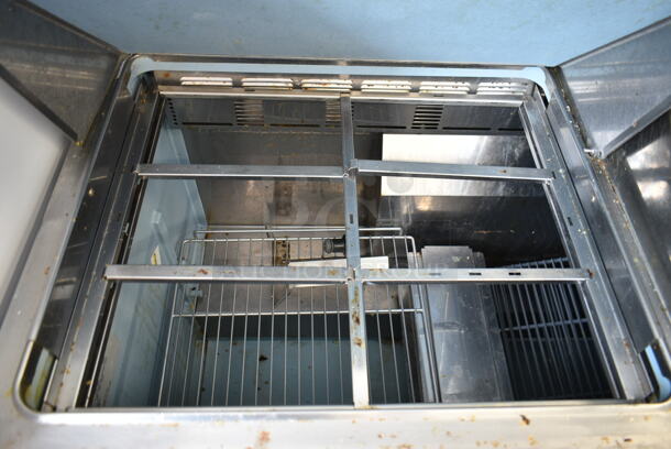 2018 Delfield 4472N-30M Stainless Steel Commercial Sandwich Salad Prep Table Bain Marie Mega Top on Commercial Casters. Missing Left Side Mega Top Bracket. 115 Volts, 1 Phase. Tested and Working! - Image 3 of 10