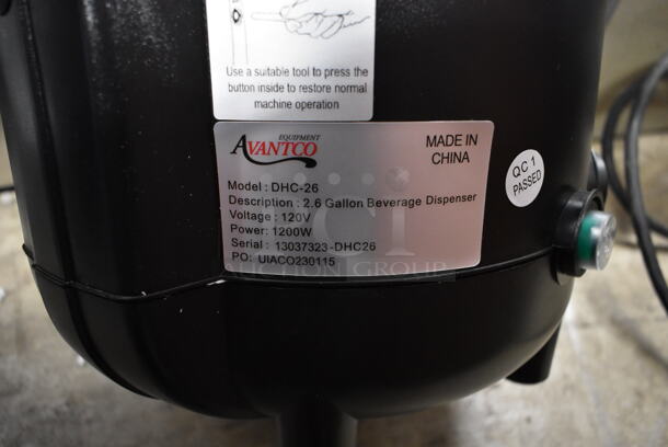 BRAND NEW SCRATCH AND DENT! Avantco DHC-26 2.6 Gallon (10 Liter) Hot Beverage / Hot Topping Dispenser. 120 Volts, 1 Phase. Tested and Working! - Image 6 of 6
