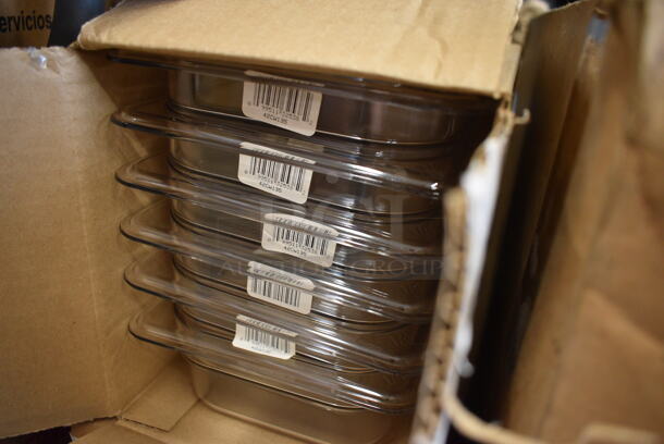 ALL ONE MONEY! Lot of 12 BRAND NEW IN BOX! Cambro Clear Poly 1/4 Size Drop In Bins. 1/4x2 - Image 2 of 3