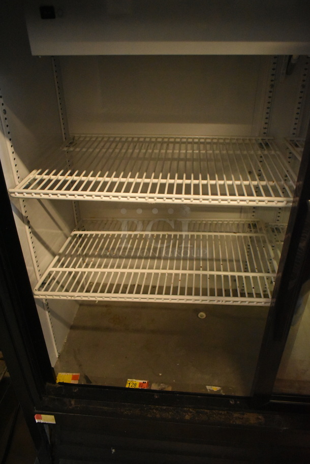 2017 True GDM-41SL-48-HC-LD Metal Commercial 2 Door Reach In Cooler Merchandiser w/ Poly Coated Racks. 115 Volts, 1 Phase. Tested and Working! - Image 4 of 6
