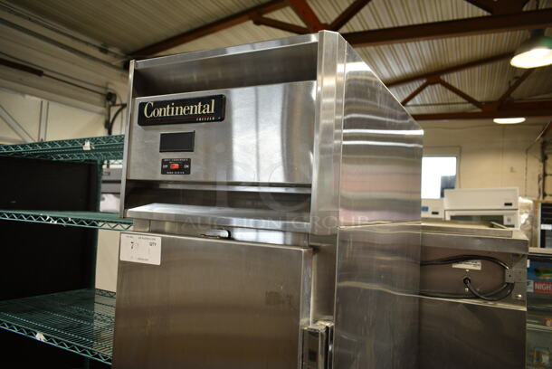 2014 Continental DL1FSE Stainless Steel Commercial Single Door Narrow Reach In Freezer w/ Poly Coated Racks on Commercial Casters. 115 Volts, 1 Phase. Tested and Working! - Image 3 of 6