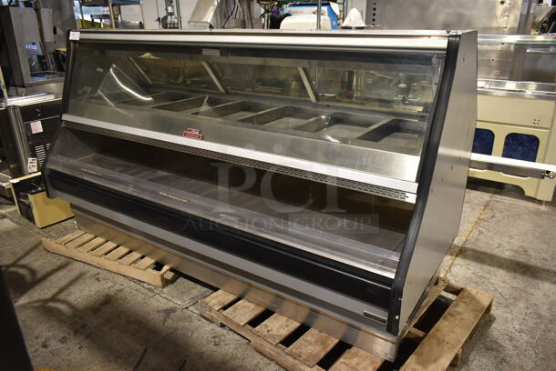 Custom Deli's Inc DILW8CBSS Stainless Steel Commercial Floor Style Heated Display Case Merchandiser. 120/208 Volts, 3 Phase.  - Image 1 of 8