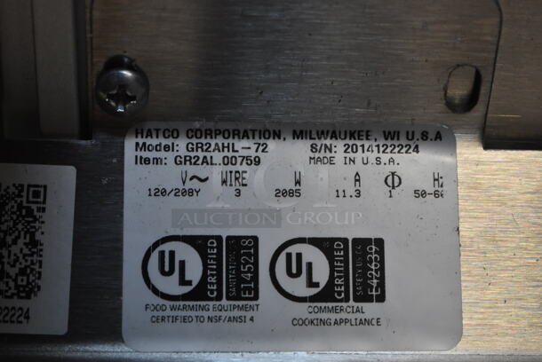 BRAND NEW SCRATCH AND DENT! Hatco GR2AHL-72 Metal Commercial Warming Strip. 120/208 Volts, 1 Phase. - Image 5 of 5