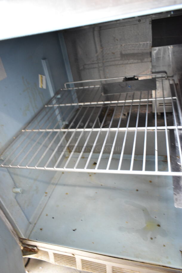 2018 Delfield 4472N-30M Stainless Steel Commercial Sandwich Salad Prep Table Bain Marie Mega Top on Commercial Casters. Missing Left Side Mega Top Bracket. 115 Volts, 1 Phase. Tested and Working! - Image 8 of 10