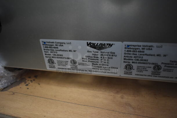 BRAND NEW SCRATCH AND DENT! Vollrath CBL90362 Stainless Steel Commercial Countertop Natural Gas Powered Charbroiler Grill.  - Image 10 of 11