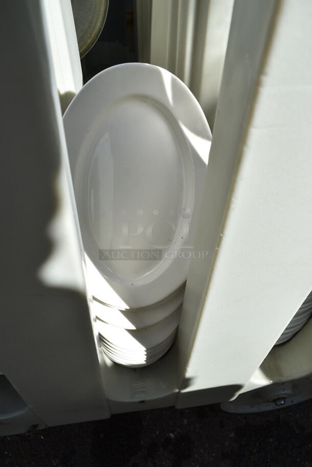 Poly Dish Cart on Commercial Casters w/ Contents.  - Image 4 of 7