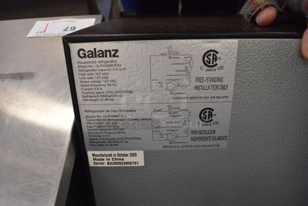 Galanz GLR33MBKE02 Metal Mini Cooler. 120 Volts, 1 Phase. 18x19x34. Cannot Test Due To Cut Power Cord - Image 6 of 6