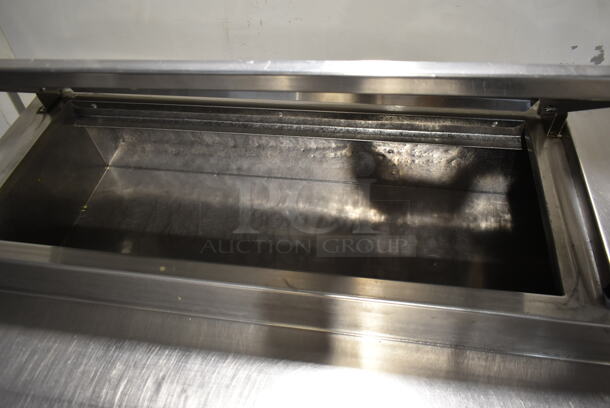 Delfield Stainless Steel Commercial Pizza Prep Table Bain Marie on Commercial Casters. Tested and Powers On But Does Not Get Cold - Image 4 of 10