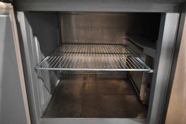 Delfield Stainless Steel Commercial Pizza Prep Table Bain Marie on Commercial Casters. Tested and Powers On But Does Not Get Cold - Image 6 of 10