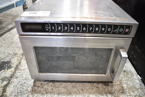 Amana HDC12A2 Stainless Steel Commercial Countertop Microwave Oven. 120 Volts, 1 Phase.