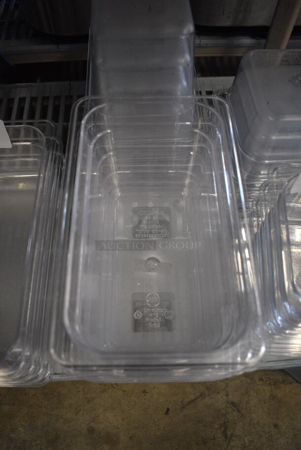 ALL ONE MONEY! Lot of 11 Winco Clear Poly 1/4 Size Drop In Bins. 1/4x6 - Image 3 of 3