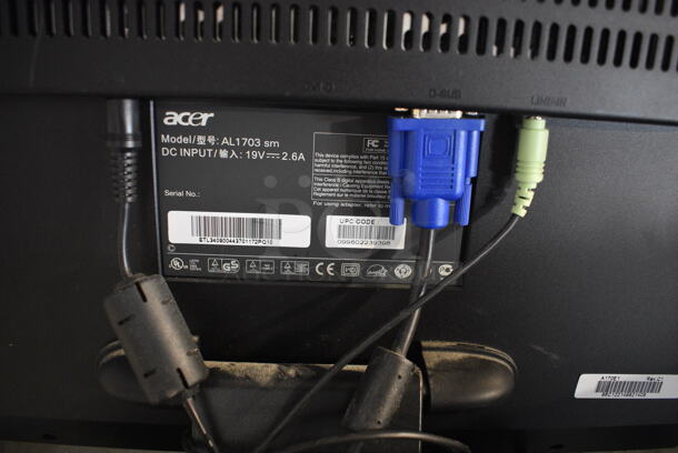 Acer Model AL1703 17" Computer Monitor - Image 3 of 3