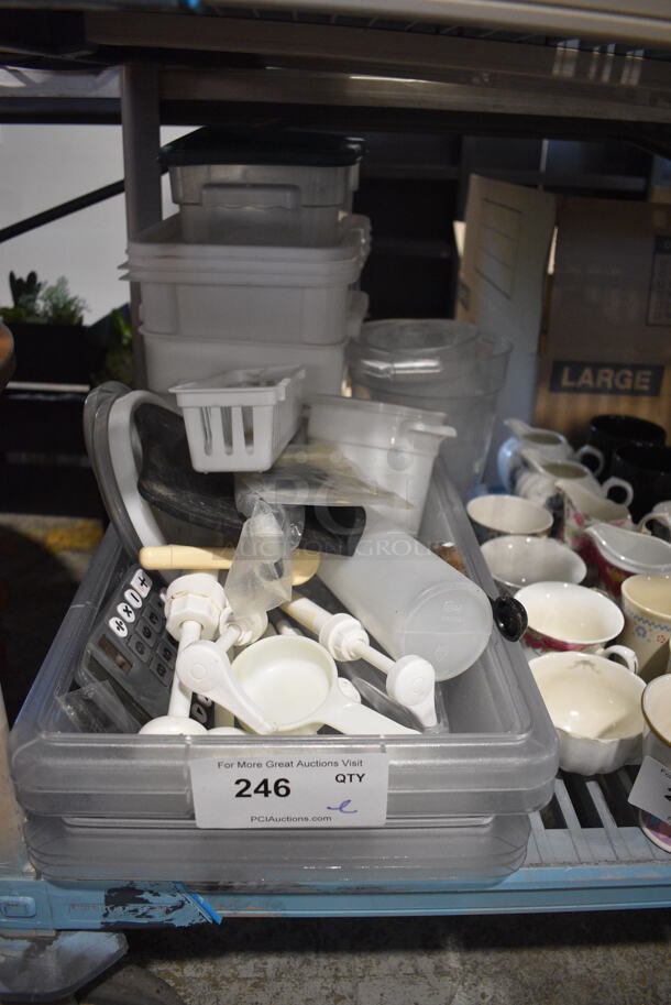 ALL ONE MONEY! Lot of Various Items Including Poly Containers and Pump Lids! 