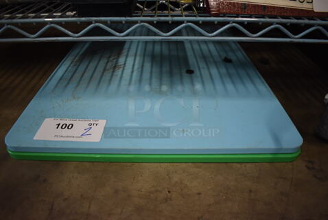 2 Cutting Boards; Blue and Green. 18x24x0.5. 2  Times Your Bid!