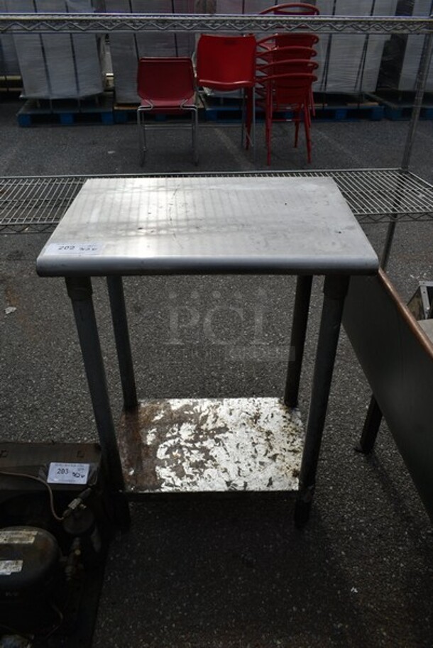 Stainless Steel Table w/ Metal Under Shelf. - Image 1 of 3