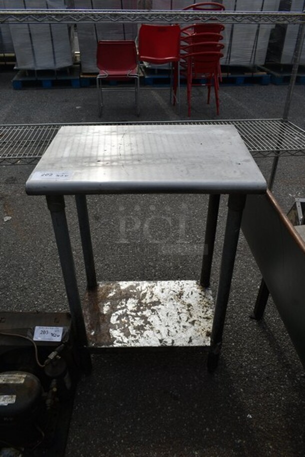 Stainless Steel Table w/ Metal Under Shelf.