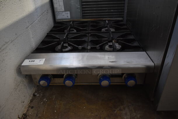 Imperial Stainless Steel Commercial Countertop Natural Gas Powered 4 Burner Range. - Image 1 of 3