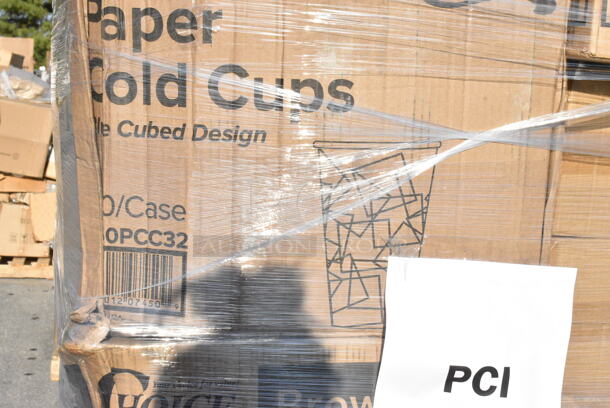 35 BRAND NEW Boxes Including 3 Box 5001BNAP Choice 1-Ply White Beverage / Cocktail Napkin - 4000/Case, 347TCL12 Choice 12 oz. Clear Disposable Plastic Tumbler - 500/Case, 795PTOKFT3 Choice Kraft Microwavable Folded Paper #3 Take-Out Container 7 3/4" x 5 1/2" x 2 1/2" - 200/Case, 50010DWALLWH Choice 10 oz. White Smooth Double Wall Paper Hot Cup, 395RP09 EcoChoice No PFAS Added Bamboo / Bagasse Blend 9" Plate - 500/Case, SN200-3L Genpak SN200-BK 9" x 9" x 3" Black Hinged Lid Foam Container - 200/Case, 2 Box 394365M Noble Products Powder-Free Disposable Clear Vinyl Gloves for Foodservice - Medium - 1000/Case, 795PTOWHT1 Choice White Microwavable Folded Paper #1 Take-Out Container 4 3/8" x 3 1/2" x 2 1/2" - 450/Case, 500TO993 Choice 9" x 9" x 3" Microwavable 1-Compartment Black / Clear Plastic Hinged Container - 100/Case, 5004C Choice 4 oz. Coffee Print Poly Paper Hot Cup - 1000/Case, 2 Box 129MCR24B Choice 24 oz. Black Round Microwavable Heavy Weight Container with Lid 7 1/4" - 150/Case, 347TCL12 Choice 12 oz. Clear Disposable Plastic Tumbler - 500/Case. 35 Times Your Bid!  - Image 7 of 12