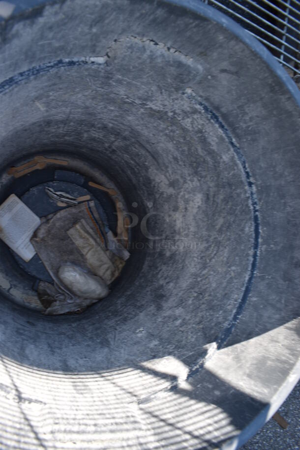 Gray Poly Trash Can on Dolly. 26x24x33 - Image 3 of 4