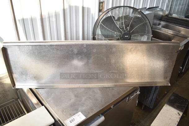 2 Stainless Steel Items; Wall Mount Shelf and Sandwich Board Lid Back. 42x12x13, 28x11x9. 2 Times Your Bid! - Image 2 of 5
