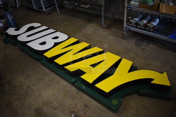 Metal Subway Sign. 136x9x36