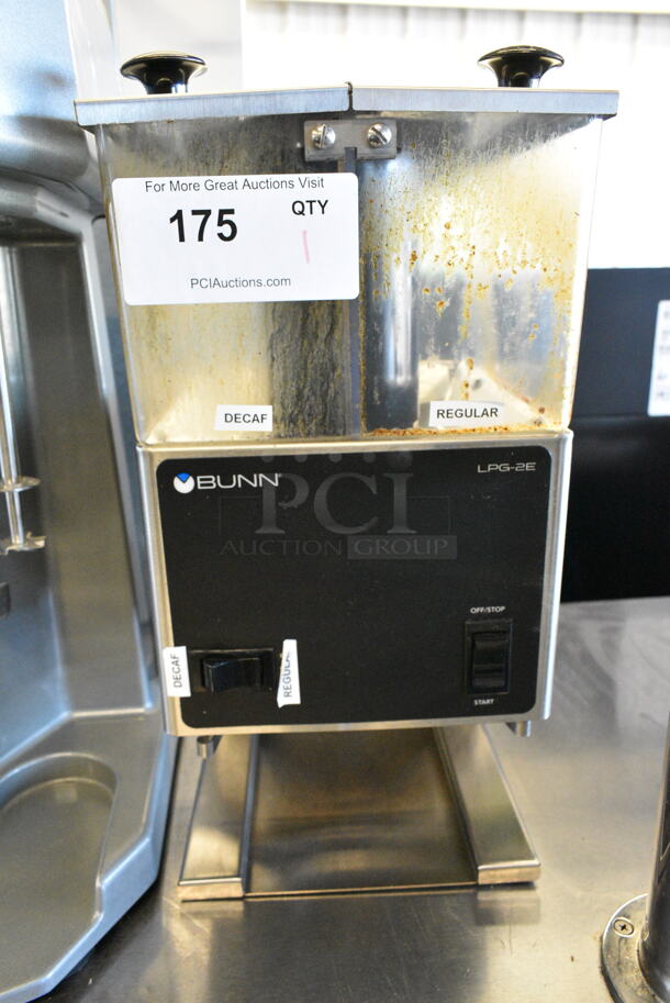 2020 Bunn LPG-2E Stainless Steel Commercial Coffee Bean Grinder. 120 Volts, 1 Phase. Tested and Working! - Image 1 of 6