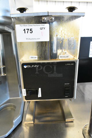 2020 Bunn LPG-2E Stainless Steel Commercial Coffee Bean Grinder. 120 Volts, 1 Phase. Tested and Working!